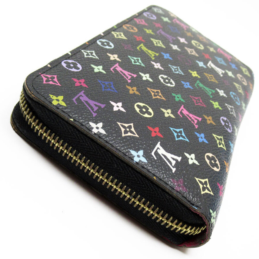 Louis Vuitton Noir Zipper Round Monogram Wallet Multicolor Black Zippy Long